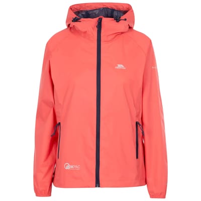 Dames waterdichte hoodie-jack met rits Trespass Qikpac