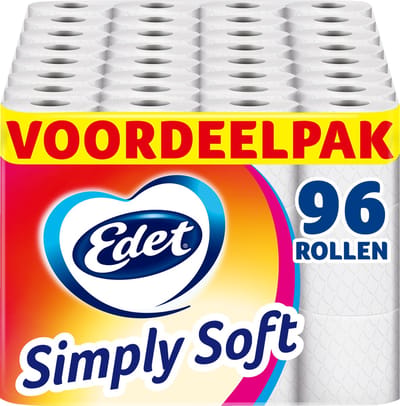 Edet Simply Soft Toiletpapier - 96 rollen - Voordeelverpakking