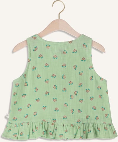 JENEST Sofie Top Tops & T-shirts Meisjes - Shirt - Mint - Maat 98/104