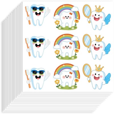 Dailygoods- Tandenfeeënstickers 180 Stuks - Beloningssysteem - Beloningsstickers voor Kinderen - Waterdichte Vinylstickers - Schattige Tandheelkundige Stickers - Uniek Ontwerp
