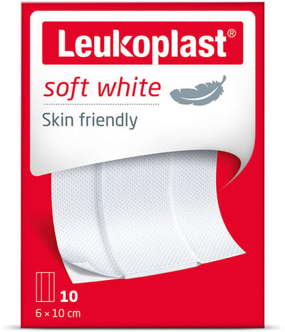 Leukoplast Wondpleisters Zacht 8 x 10 cm Soft White - 3 x 10 stuks - Voordeelverpakking