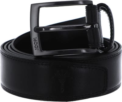 JOOP! Leren Riem Double Quilted Coll. Belt 3,5 CM W115 Black Zwart