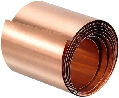 Koperplaat Rol - Metaalfolie Plaat - Industriële Toepassingen - Precisie Gesneden - 1000x40x0.6mm - Koperkleur