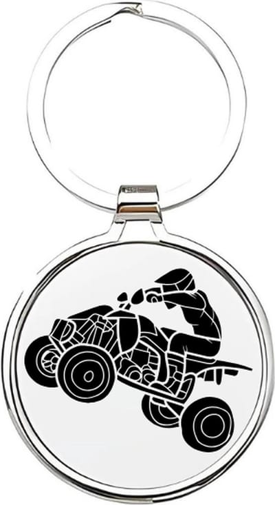 Akyol - Quad Sleutelhanger - auto - Quadrijders - Cadeau - Quad sleutelhanger - autosport - quads - sleutelhanger voor autosportliefhebbers - sleutelhanger voor jongens - sleutelhanger voor drivers - 4 x 7,5 CM
