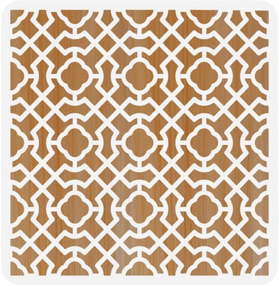Allecto - Vloersjabloon - Mandala-patroon - Herbruikbaar voor schilderen - 30x30 cm - Kunststof - Geschikt voor vloeren en meubels - DIY decoratie