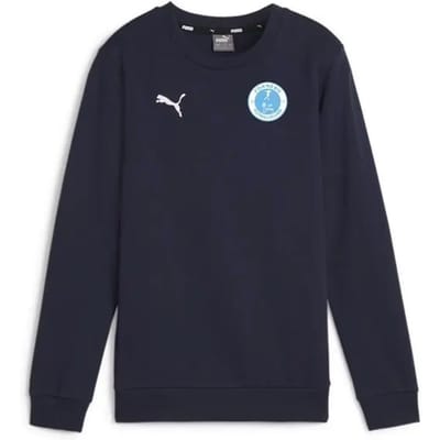 PUMA teamGOAL Casuals Crew Neck Sweat Jr Jongens Sporttrui - PUMA Navy-PUMA White