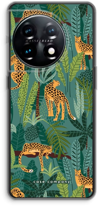 Case Company® - Hoesje geschikt voor OnePlus 11 hoesje - Luipaard 2 - Soft Cover Telefoonhoesje - Bescherming aan alle Kanten en Schermrand