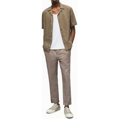 AllSaints Mattole Ss Shirt Earthy Brown Size: L | Casual Shirts Outlet | Heren | Bruin
