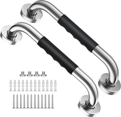 Wandbeugel - Extra grip - Handgreep/wandgreep voor badkamer/ douche/toilet - 30CM - 2 Stuks - Toiletbeugel - badgreep - douchegreep - Non-Slip Grab Bar - badkamer - keuken - trap - handgreep keukenkastjes
