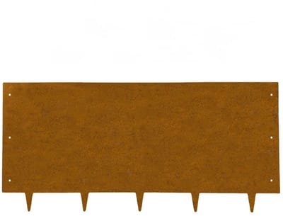 Dailygoods- Tuinrand flexibele cortenstaal - 47 cm x 1 m - weerbestendig - afgeronde bovenkant - eenvoudige installatie - duurzame afwerking - Tuinomheining