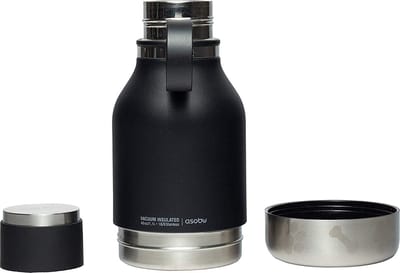 ASOBU Stainless Steel Dog Bowl Bottle Black 975ml