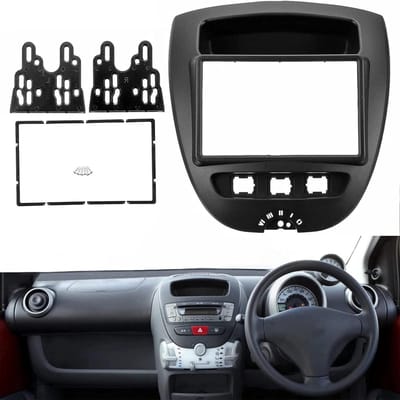 Double Din Autoradio Facia Adapter Geschikt voor Toyota Aygo, Citroën C1 en Peugeot 107 2005+ met Eenvoudige Installatie en Hoogwaardige Geluidskwaliteit