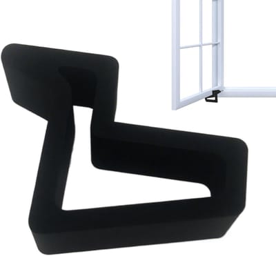 Deurstoppers - Wigbeschermers - Deuren Vastzetten - Stabiel Windbestendig - 8.8 x 8.4 cm - Zwart