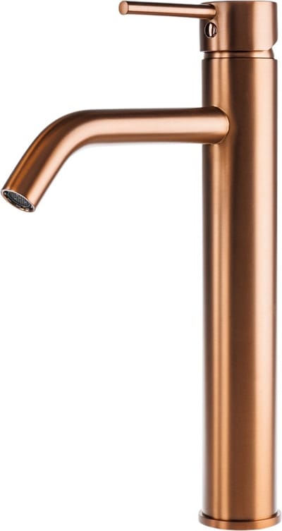 Wastafelkraan - Kraan Waskom - Mengkraan Geborsteld Brons Koper - Hoge Kwaliteit - Hoog model - 29,67 cm hoog