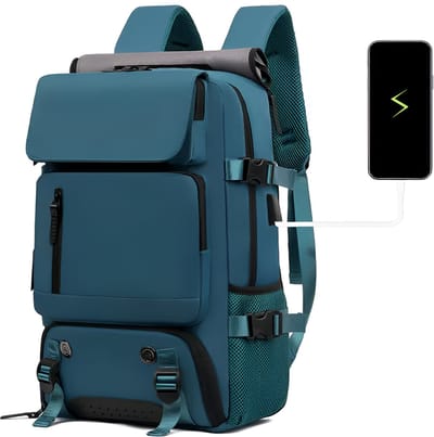CarryQuest® - Damesreisrugzak - Waterdicht 16-inch Laptoprugzak met Schoenentas - Wandel Campingrugzak - Oxford Materiaal - Donkergroen