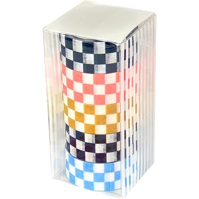 5 Rouleaux/set Ruban Washi à Carreaux Pour Scrapbooking Agendas Décoration DIY et Loisirs Créatifs Emballage Cadeau 5 rolls