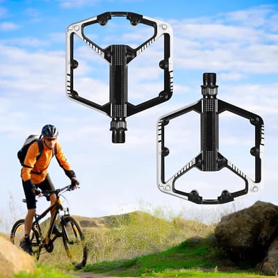 Allecto Plus - Lichtgewicht en breed platform pedalen voor mountainbike - Aluminium antislip - Duurzaam - Unisex - Zwart