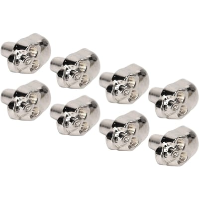 200 Sets Schedelklinknagels Gothic Stijl Mooie Modieuze Schedel Stud Accessoires voor DIY Schoenen zilver