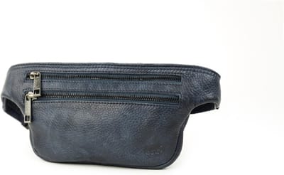 Bear Design Lana Leren Heuptas - Bumbag - Festivaltasje - Navy Blauw