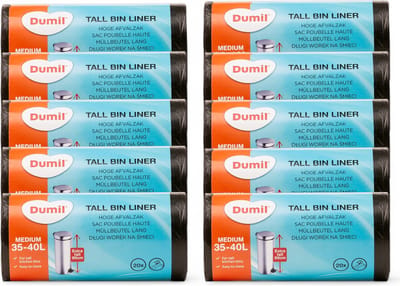 Dumil Vuilniszak Medium - 20 zakken 35-40 Liter - 10 rollen