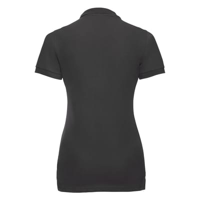 Russell Dames/Dames Stretch Fitted Poloshirt (Zwart)