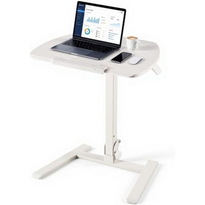 VEVOR in hoogte verstelbaar computerbureau 650x480x(740-1090)mm, metalen frame, MDF-blad, 0-90° kantelbaar, draagvermogen 15 kg, zwenkwielen met 2 remmen, zit-sta bureau voor thuiswerkplek