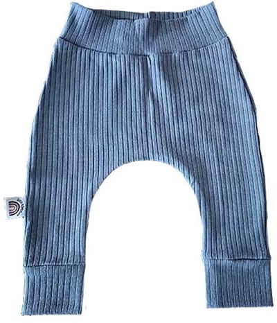 Broekje Big Rib Blauw - Blauw - Little Adventure - Maat 50/56 - GOTS keurmerk