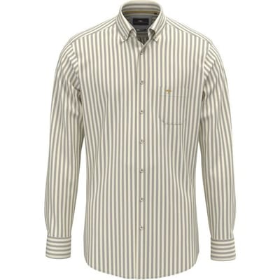 Fynch-Hatton Overhemd Washed Oxford Stripe Button-Down Amber / male