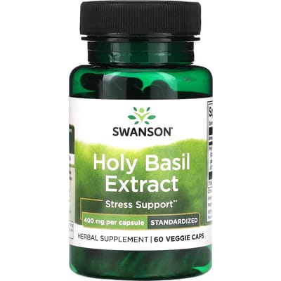 Heilige Basilicum Extract, 400Mg, 60 Plantaardige Capsules