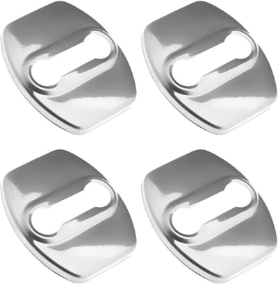 Dailygoods- Deurslot Cover 4x - Roestvrij Staal - Zilver - Bescherming tegen Schade/Roest - Eenvoudige Installatie - Compatibel met Kia Niro/XCeed GT/Sportage - Slotcover
