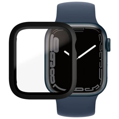 PanzerGlass Screenprotector geschikt voor Apple Watch - 45 mm Glazen | PanzerGlass Full Body Protector - Case Friendly - Zwart