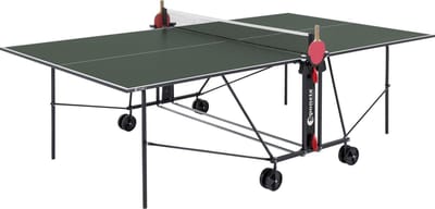 Sponeta® S1-42i Tafeltennistafel Indoor - Pingpongtafel voor binnen - Speeltoestel voor binnen - Inklapbaar - Zelftrainer - Inclusief batshouder en net - 19mm groen blad - 3 Jaar garantie - LxBxH 274x152,5x76cm - Made in Germany