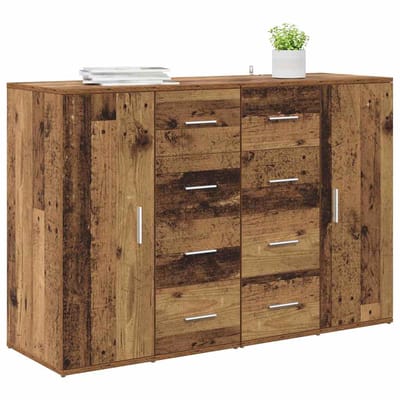 vidaXL - Dressoirs - CORONA - 2 - st - Oud - Hout - 59 - x - 39 - x - 80 - cm - Bewerkt - hout