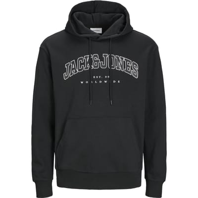 Jack & Jones - Heren Hoodies Caleb Sweat Hood - Zwart - Maat M