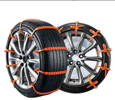 Set van 10 Sneeuwkettingen voor Auto's, Nood Antislip Tractiestrips