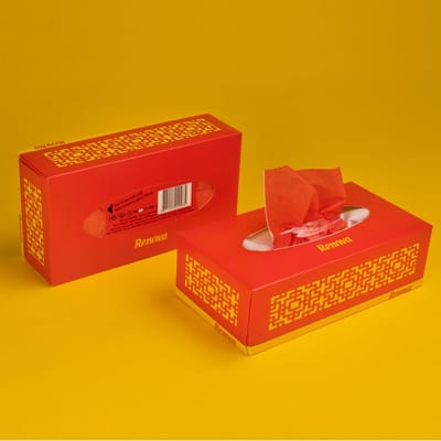 Papieren Zakdoekjes - Zachte doekjes - Dagelijks gebruik - Drievoudige laag - 80 stuks - Rood