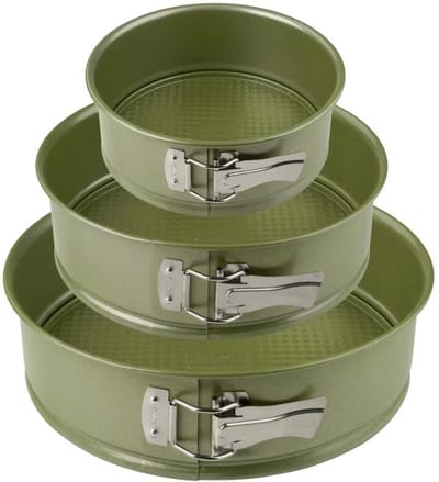 Set van 3 springvormen met scharnier 20 cm 24 cm en 26 cm Zenker Green Vision