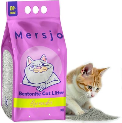 Mersjo LAVENDER - Kattenbakvulling - Bentoniet - 10L - Lavendelgeur