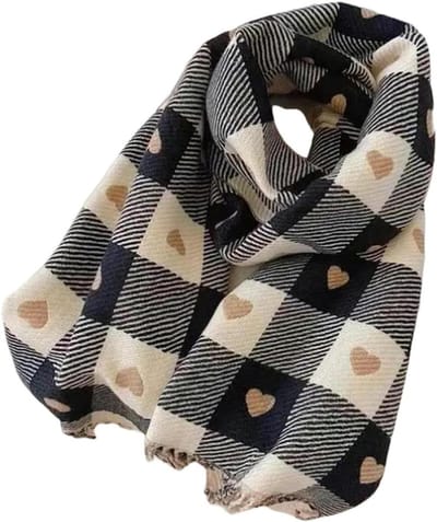 Dames Sjaal - Omslagdoek Poncho - Outfit Combineren - Zacht Cashmere Gevoel - Eén Maat - Bruin Wit