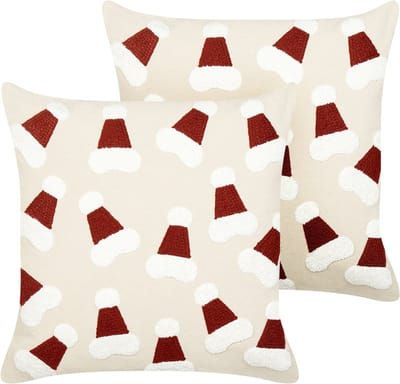 SUGARPLUM - Sierkussen set 2 - Lichtbeige - 45 x 45 cm - Katoen