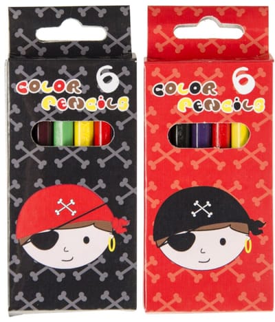 LG-Imports Colored pencils Pirate 6 pcs. (Assorted)