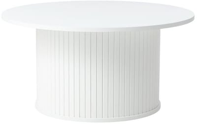 Salontafel Nola rond eiken 90 cm - Wit