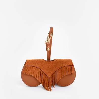 Brillenetui Any Di - SunCover Cognac Fringes