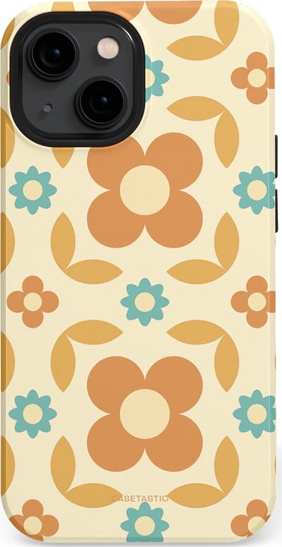 Casetastic hoesje geschikt voor Apple iPhone 13 mini - MagSafe - Dubbellaagse bescherming - Retro verlangen - Fashion Case - Crème Perzik Goud