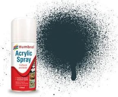 Humbrol Hobbyverf Acrylverf - #67 Tank Grey - Matt - Acryl spray Verf spuitbus - 150 ml