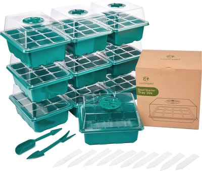 10 Pack LeafImpact Kweekbak - Complete Kweekset - Moestuin Kweekkas - Kweektafel - Verstelbare Ventilatie - Kweekbakken Moestuin