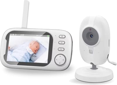 Babyfoon met Camera - Baby Monitor met Geluidsdetectie - Babyfoon met Camera - Wit/1 Stuks