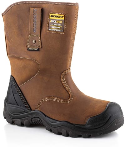 Stoere waterdichte werklaarzen | merk BuckBootz | model Buckshot BSH010 | S3
