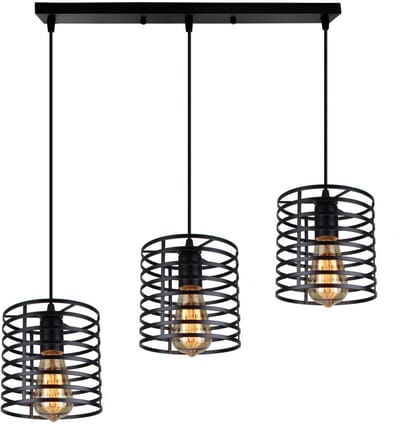 Hanglampen Slaapkamer Moderne 3 Kroonluchter Binnen Plafondlamp E27 Zwart