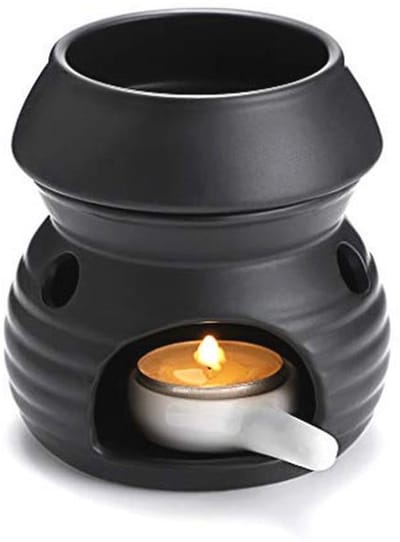 Geurlamp van keramiek met kaarsenhouder en theelichthouder - aromalamp voor geuroliën en geurwas